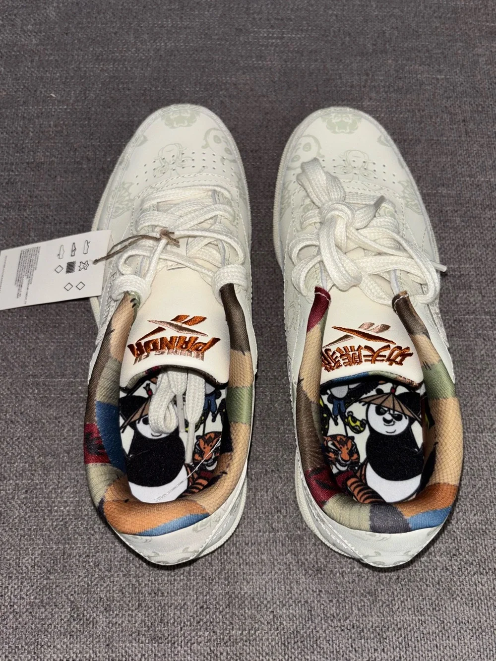 🐼NWT Reebok Club C 85 Sneakers in Cream~ Kung Fu Panda collaboration